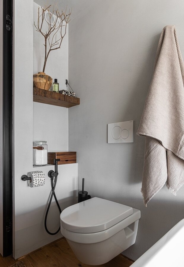 Фотография: Ванная в стиле Современный, Эко, Квартира, Проект недели, Москва, 2 комнаты, 40-60 метров, Studio36, Ольга Исаева – фото на INMYROOM