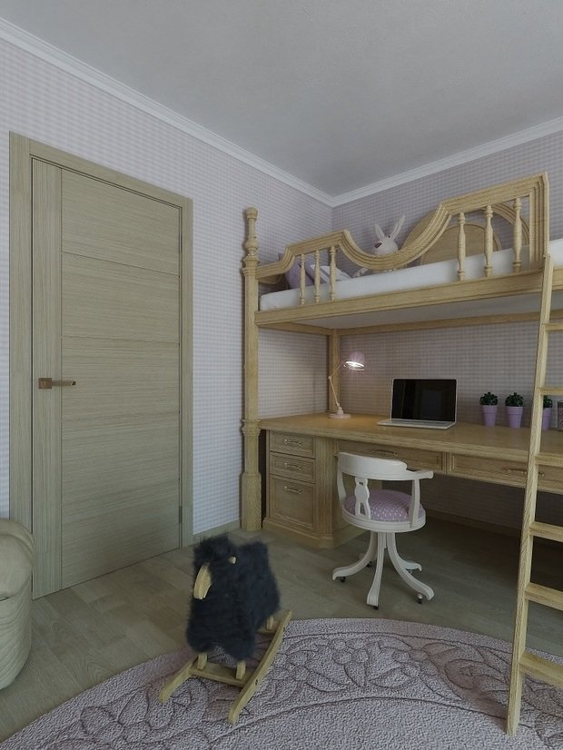 Фото из портфолио Детская для трех девочек – фотографии дизайна интерьеров на INMYROOM