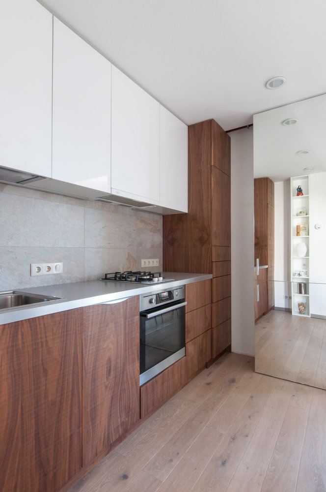 Фотография: Кухня и столовая в стиле Эко, Современный, Квартира, Минимализм, Проект недели, Ивантеевка, Московская область, Монолитный дом, 1 комната, до 40 метров, 40-60 метров, Design Filosofia, ЖК «Голландский квартал» – фото на INMYROOM Фотография: Кухня и столовая в стиле Эко, Современный, Квартира, Минимализм, Проект недели, Ивантеевка, Московская область, Монолитный дом, 1 комната, до 40 метров, 40-60 метров, Design Filosofia, ЖК «Голландский квартал» – фото на INMYROOM