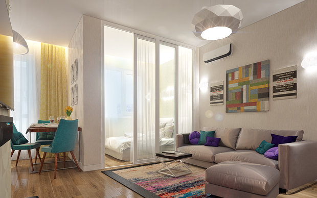 Фото из портфолио Двухкомнатная квартира – фотографии дизайна интерьеров на INMYROOM