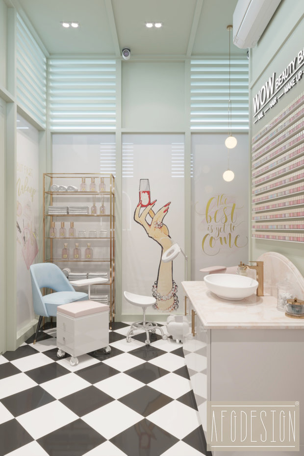 Фото из портфолио Wow Beauty Bar – фотографии дизайна интерьеров на INMYROOM