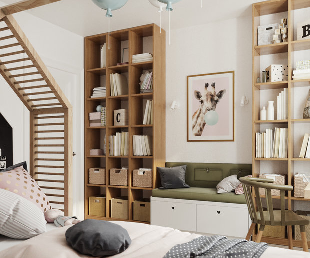 Фотография: Детская в стиле Современный, Квартира, Проект дня, Москва, Юлия Чернова, 3 комнаты, 60-90 метров – фото на INMYROOM