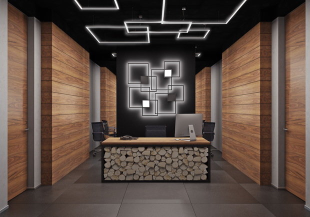 Фото из портфолио Интерьеры в офисном проекте Lux – фотографии дизайна интерьеров на INMYROOM