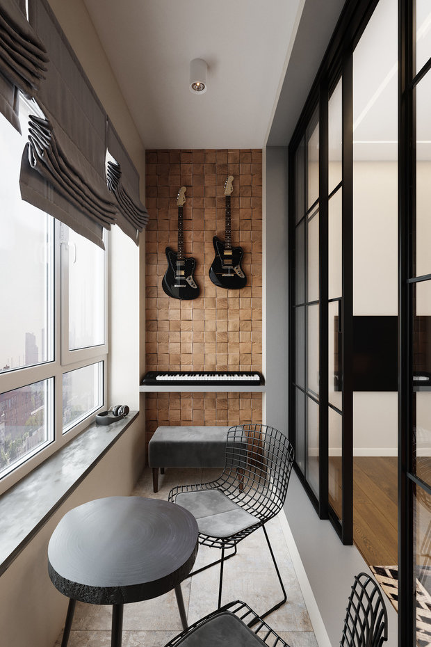 Фотография: Балкон в стиле Современный, Квартира, Проект недели, Москва, 4 и больше, 60-90 метров, Более 90 метров, Levitorria, Полина Тимонич – фото на INMYROOM