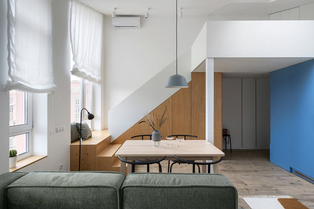 Фотография: Кухня и столовая в стиле Минимализм, Современный, Квартира, Студия, Проект недели, Киев, Ольга Бондарь, до 40 метров – фото на INMYROOM