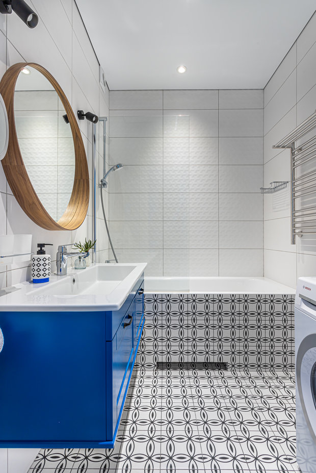 Фотография: Ванная в стиле Скандинавский, Современный, Квартира, Проект недели, Москва, 2 комнаты, 40-60 метров, Татьяна Сизова – фото на INMYROOM