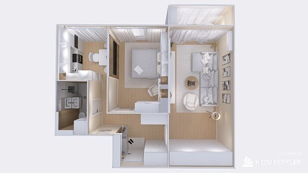 Фото из портфолио Современный стиль 45 кв.м. – фотографии дизайна интерьеров на INMYROOM
