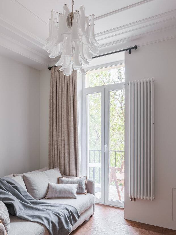 Фотография: Гостиная в стиле Классический, Современный, Квартира, Проект дня, Москва, Сталинка, 2 комнаты, 40-60 метров, Винтажный, Planka – фото на INMYROOM