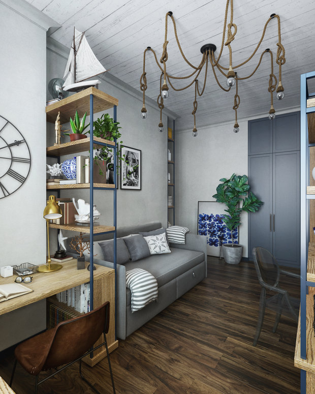 Фотография: Кабинет в стиле Лофт, Квартира, Проект недели, Санкт-Петербург, Samsung, ToTaste Studio, 4 и больше, Более 90 метров, Монолитно-кирпичный, энциклопедия_интерьер, Максим Жуков, the frame – фото на INMYROOM