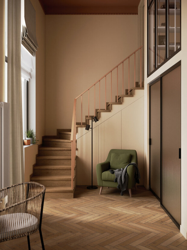 Фотография: Гостиная в стиле Современный, Квартира, Проект дня, Московская область, Ирина Собыленская, 4 и больше, 60-90 метров, эклектичный с элементами этники и современного дизайна – фото на INMYROOM