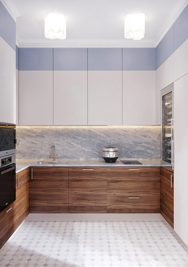 Фотография: Кухня и столовая в стиле Современный, Эклектика, Квартира, Проект недели, Москва, Татьяна Безверхая, 4 и больше, Более 90 метров, TB Design – фото на INMYROOM