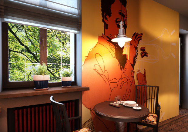 Фотография: Кухня и столовая в стиле Эклектика, Лофт, Квартира, Дома и квартиры – фото на INMYROOM