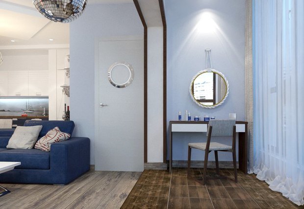 Фото из портфолио 1к.кв. в ЖК Калипсо (55 кв.м.) – фотографии дизайна интерьеров на INMYROOM