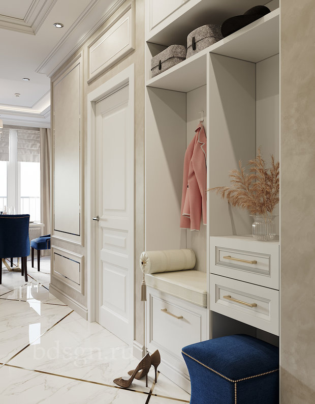 Фото из портфолио Неоклассика с трендовыми вставками в "Воронцовском парке" – фотографии дизайна интерьеров на INMYROOM