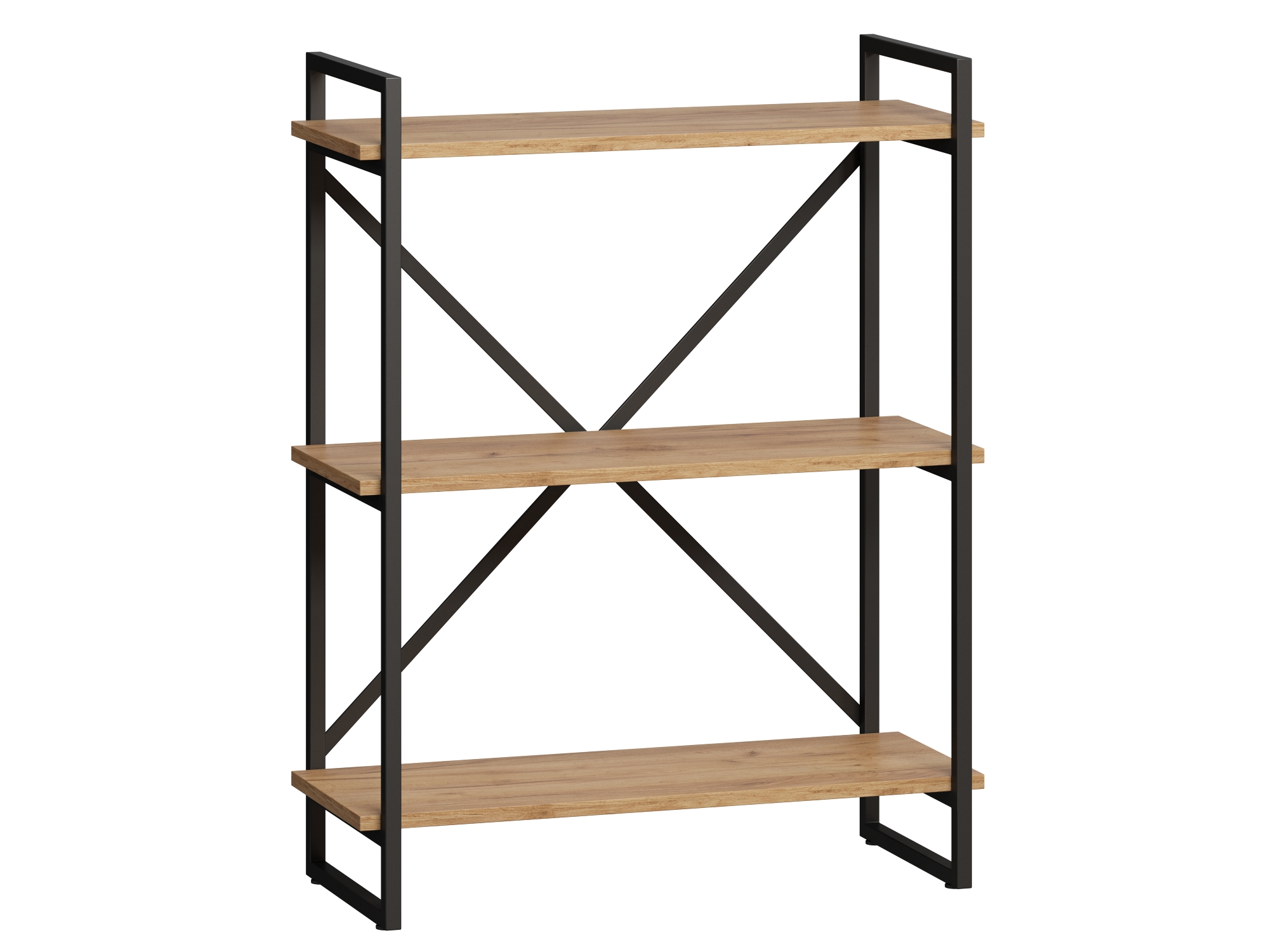 Стеллаж Мальборк Рант 80х102 черно-коричневого цвета 