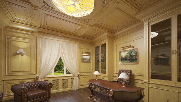 Фото из портфолио Кабинет. Частный дом. – фотографии дизайна интерьеров на INMYROOM