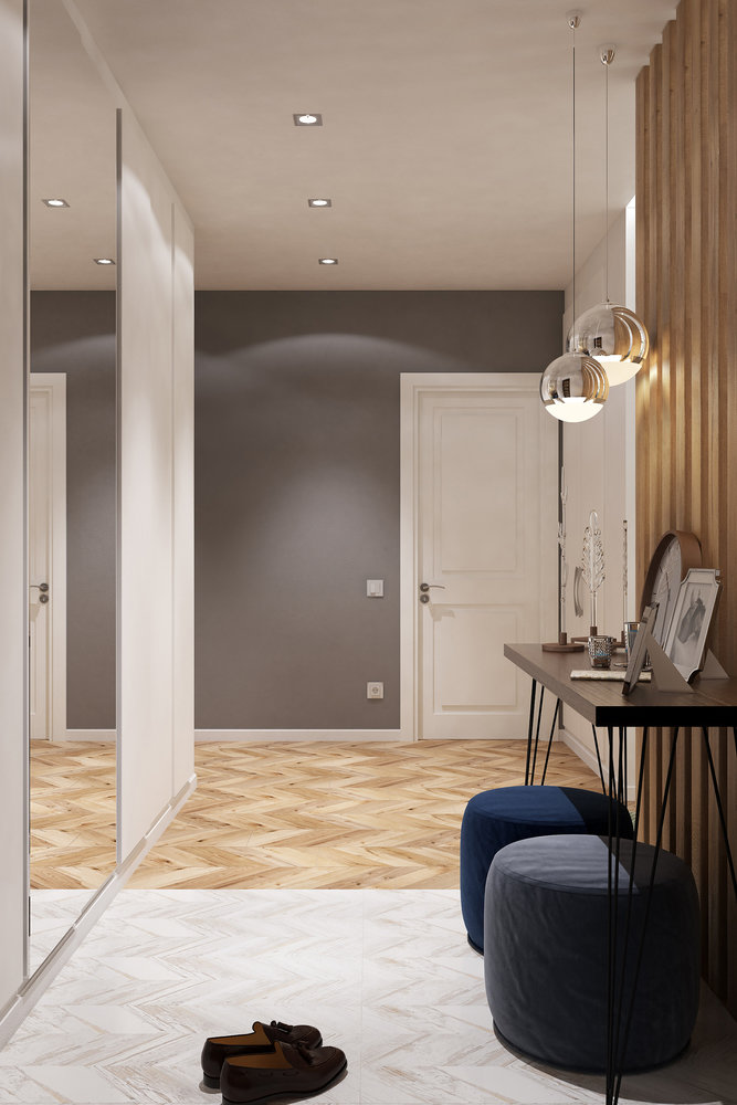 Фотография: Прихожая в стиле Современный, Квартира, Проект недели, Эко, Беларусь, Минск, Блочный дом, 3 комнаты, 60-90 метров, Виктория Зазнова – фото на INMYROOM