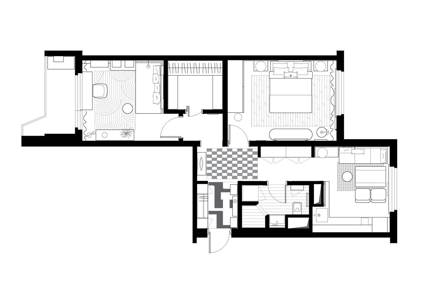 Фотография: Планировки в стиле , Эклектика, Квартира, Проект недели, Москва, Панельный дом, 2 комнаты, 40-60 метров, Анна Тарасова – фото на INMYROOM Фотография: Планировки в стиле , Эклектика, Квартира, Проект недели, Москва, Панельный дом, 2 комнаты, 40-60 метров, Анна Тарасова – фото на INMYROOM