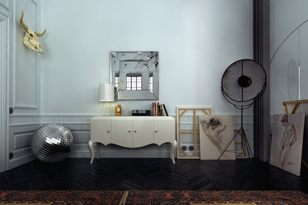 Фотография: Мебель и свет в стиле Эклектика, Квартира, Дома и квартиры, Проект недели – фото на INMYROOM