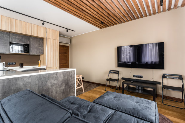 Фото из портфолио Ремонт квартиры в стиле лофт 80 кв. метров – фотографии дизайна интерьеров на INMYROOM