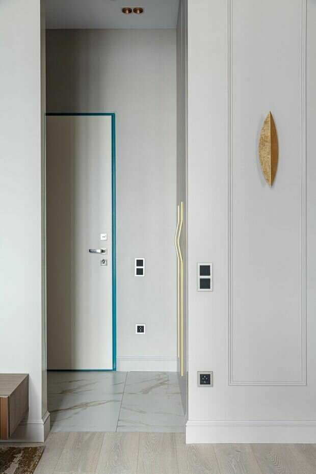 Интерьер прихожей в стиле минимализм с премиальными деталями