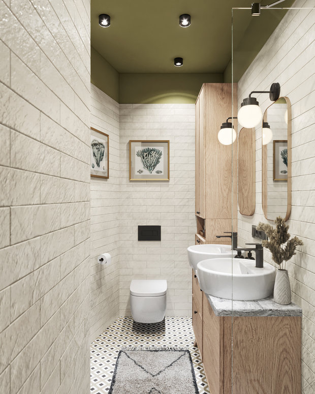 Фотография: Ванная в стиле Современный, Эклектика, Квартира, Проект недели, Москва, ToTaste Studio, 4 и больше, Более 90 метров – фото на INMYROOM