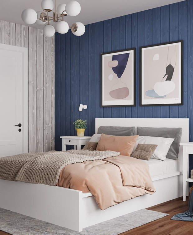 Фотография: Спальня в стиле Скандинавский, Дом, Проект недели, Дом и дача, Ленинградская область, 4 и больше, Более 90 метров, Анастасия Рамазанова – фото на INMYROOM