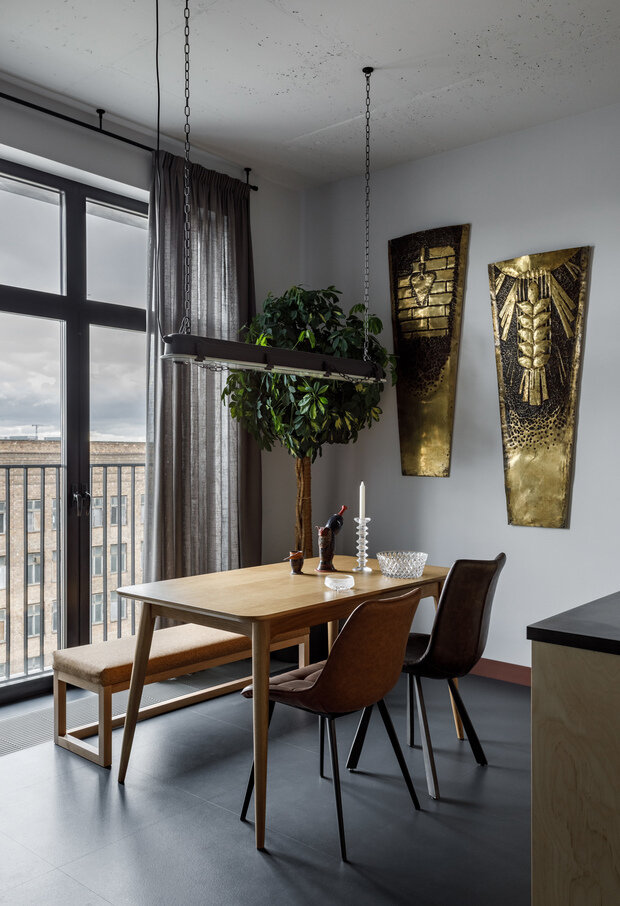 Фотография: Кухня и столовая в стиле Лофт, Современный, Квартира, Проект недели, Москва, Ирина Крашенинникова, Монолитный дом, 2 комнаты, 60-90 метров – фото на INMYROOM