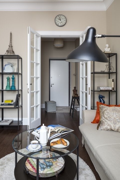 Фотография: в стиле , Современный, Квартира, Проект недели, Москва, Михаил Свистунов, Наталия Заворотищева, «Атмосфера», Старый фонд, Кирпичный дом, 2 комнаты, 40-60 метров – фото на INMYROOM