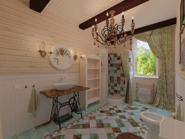 Фото из портфолио Сруб Прованс – фотографии дизайна интерьеров на INMYROOM