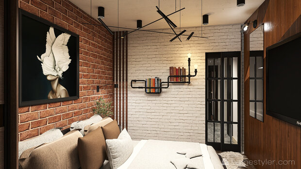 Фото из портфолио Мужской лофт – фотографии дизайна интерьеров на INMYROOM