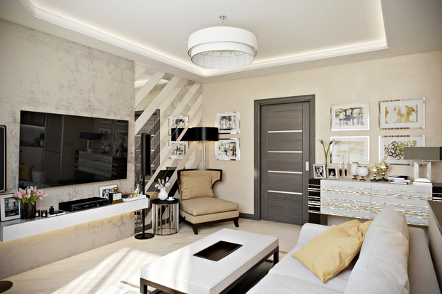 Фото из портфолио Гостиная в стиле неоклассики – фотографии дизайна интерьеров на INMYROOM