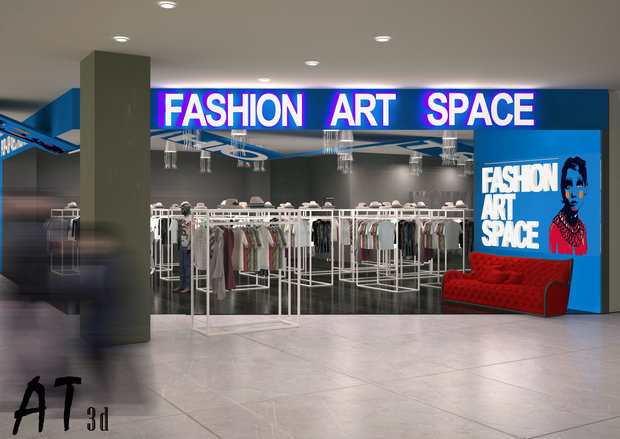 Фото из портфолио Визуализация Fashion Art Space – фотографии дизайна интерьеров на INMYROOM