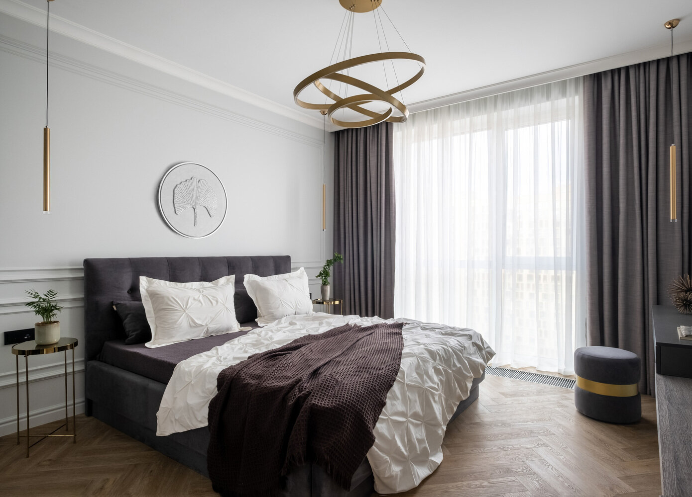 Фотография: Спальня в стиле Современный, Классический, Квартира, Проект недели, Москва, Марина Козлова, 3 комнаты, 60-90 метров, ColorCode Interiors – фото на INMYROOM