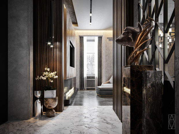 Фото из портфолио Интерьер кв в Москве 180м2 – фотографии дизайна интерьеров на INMYROOM