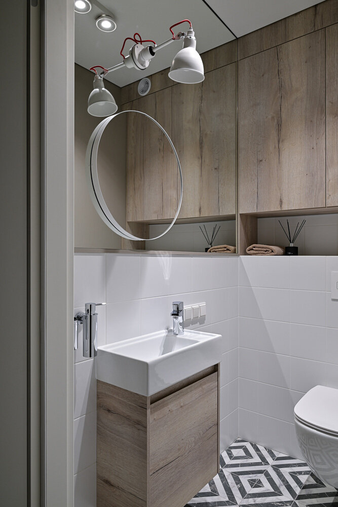 Фотография: Ванная в стиле Современный, Скандинавский, Квартира, Проект дня, Пенза, 3 комнаты, 60-90 метров, Ольга Писарькова – фото на INMYROOM Фотография: Ванная в стиле Современный, Скандинавский, Квартира, Проект дня, Пенза, 3 комнаты, 60-90 метров, Ольга Писарькова – фото на INMYROOM