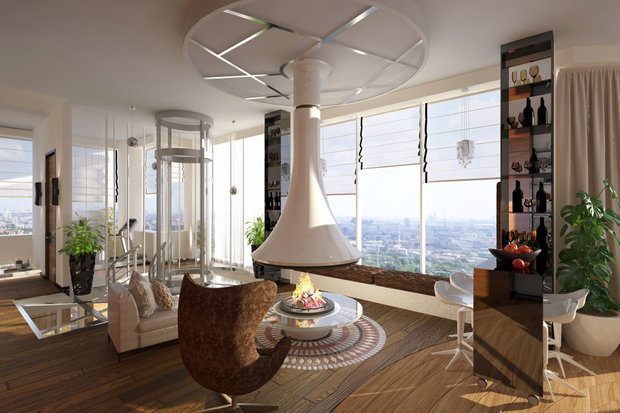 Фото из портфолио Пентхаус двухуровневый – фотографии дизайна интерьеров на INMYROOM