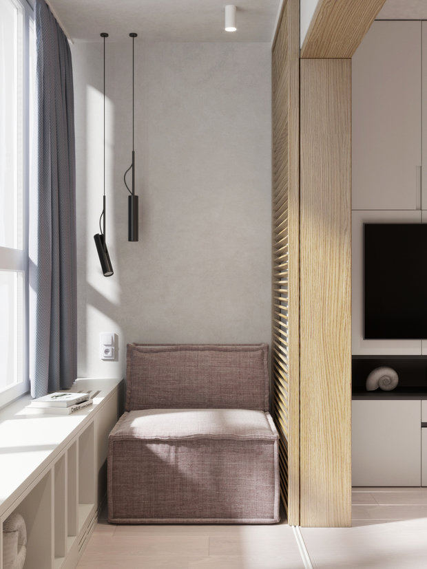 Фото из портфолио Квартира студия в Сочи, 34 м2 – фотографии дизайна интерьеров на INMYROOM