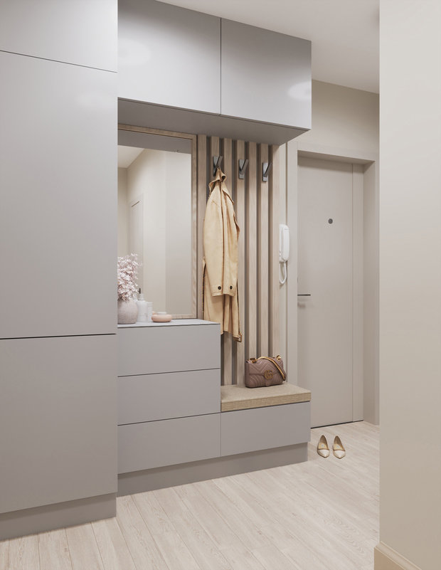 Фото из портфолио Проект однокомнатной квартиры – фотографии дизайна интерьеров на INMYROOM