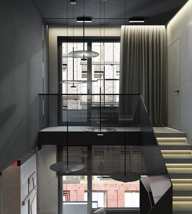 Фото из портфолио Минималистичная двухуровневая квартира в ЖК "Европейский Берег" г. Новосибириск – фотографии дизайна интерьеров на INMYROOM