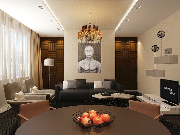 Фото из портфолио Интерьер квартиры для временного проживания, проект "Golem" – фотографии дизайна интерьеров на INMYROOM