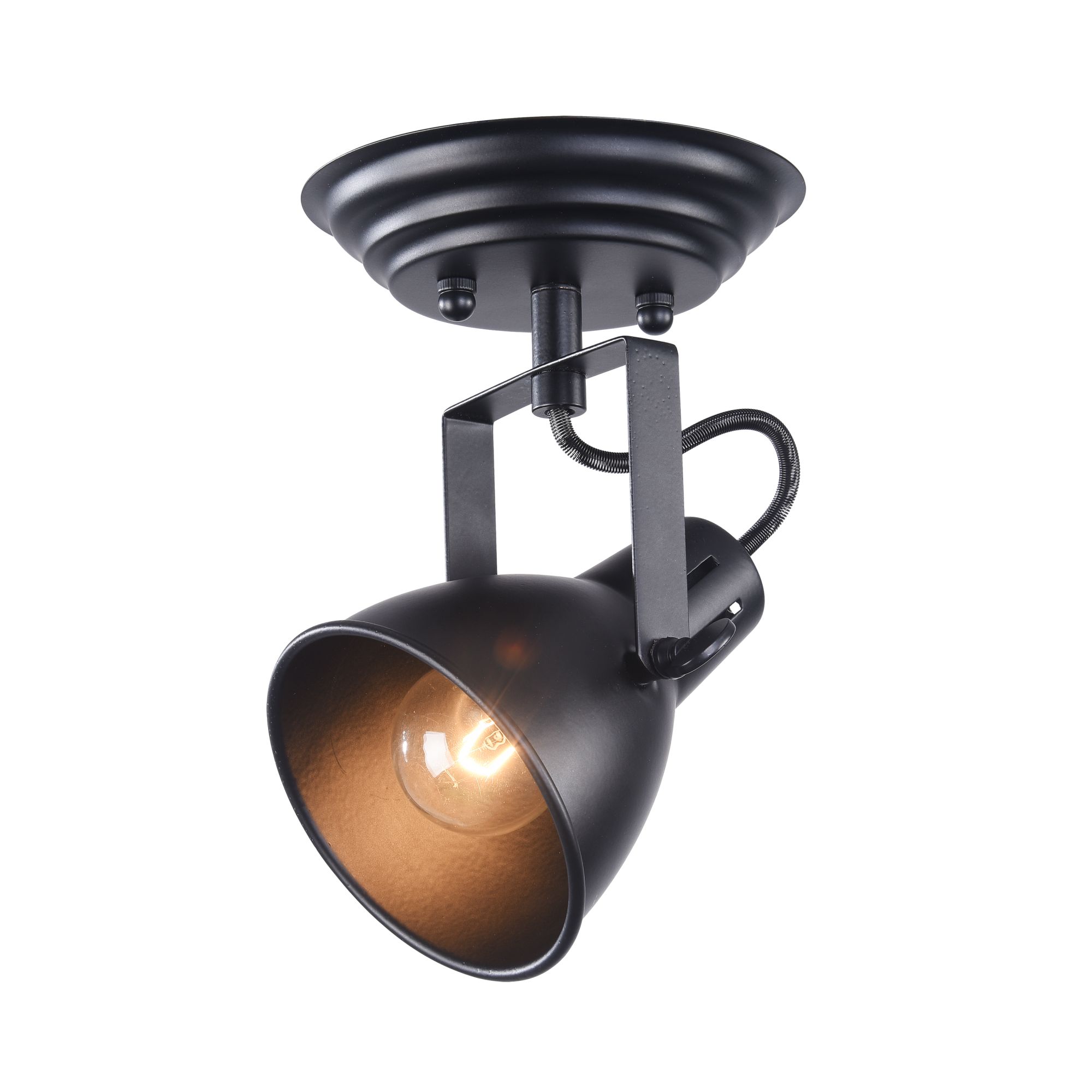 Потолочный светильник Ibbi с плафоном черного цвета