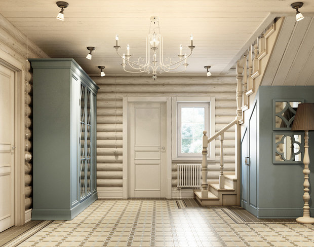 Фотография: Прихожая в стиле Прованс и Кантри, Дом, Проект недели, Подмосковье, Московская область, 4 и больше, Более 90 метров, Новоглаголево, Евгений Жданов, Студия GP Project, Павел Годяев – фото на INMYROOM