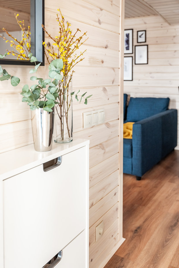 Фотография: Прихожая в стиле Эко, Скандинавский, Дом, Проект недели, Дача, Дом и дача, 3 комнаты, 40-60 метров, Дарья Сергиенко, Челябинская область – фото на INMYROOM