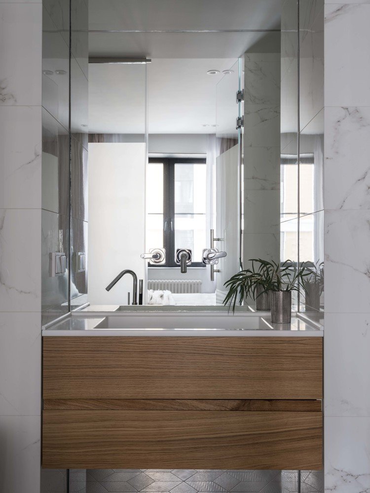Фотография: Ванная в стиле Современный, Скандинавский, Квартира, Проект недели, Москва, Алексей Иванов, Павел Герасимов, Монолитный дом, ЖК «Водный», 2 комнаты, 60-90 метров – фото на INMYROOM