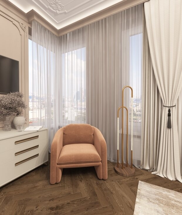 Фото из портфолио Интерьер квартиры в стиле неоклассика РП Заречье – фотографии дизайна интерьеров на INMYROOM