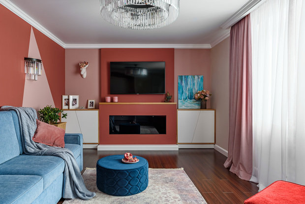 Фото из портфолио Квартира с яркой гостиной – фотографии дизайна интерьеров на INMYROOM