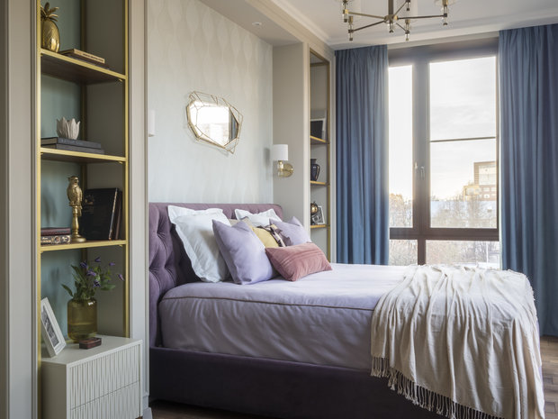 Фотография: Спальня в стиле Классический, Современный, Квартира, Проект недели, Нижний Новгород, 2 комнаты, 60-90 метров, Bilbao Design – фото на INMYROOM