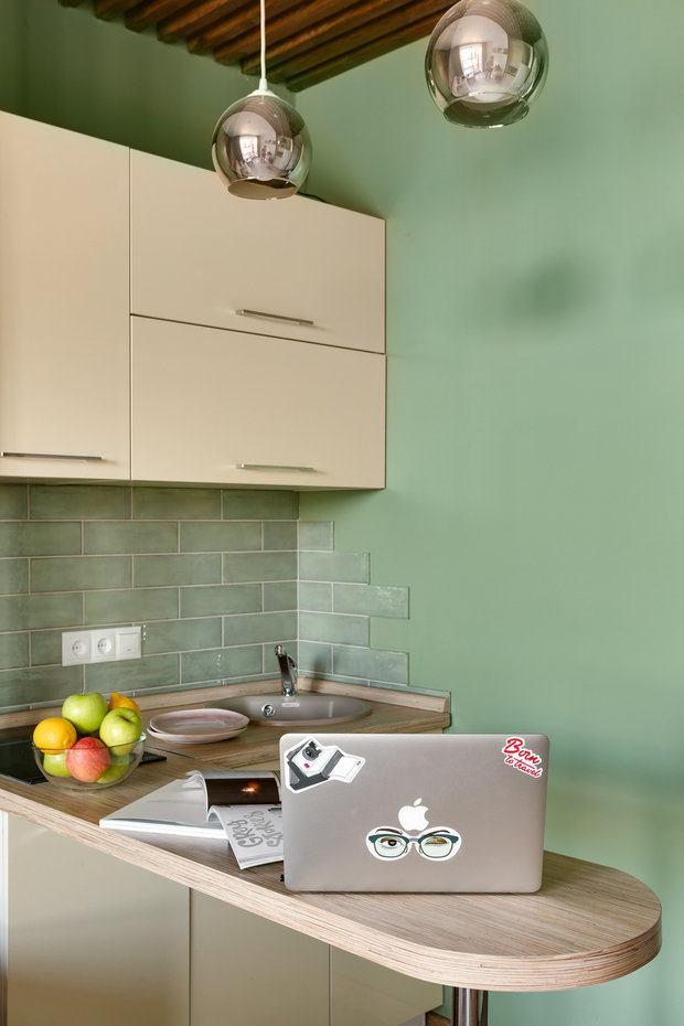 Фотография: Кухня и столовая в стиле Современный, Эко, Скандинавский, Декор интерьера, Малогабаритная квартира, Квартира, Студия, Москва, до 40 метров, Анастасия Антропова – фото на INMYROOM