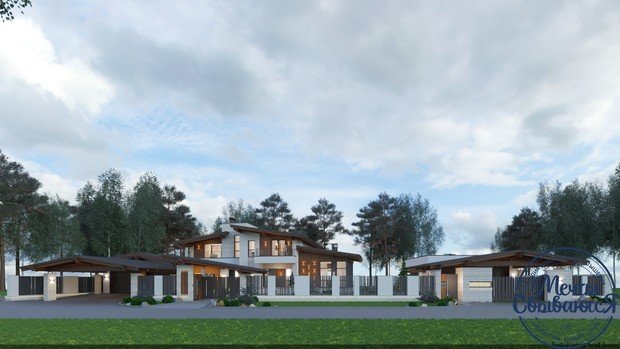 Фото из портфолио Частный дом с широким карнизом крыши – фотографии дизайна интерьеров на INMYROOM